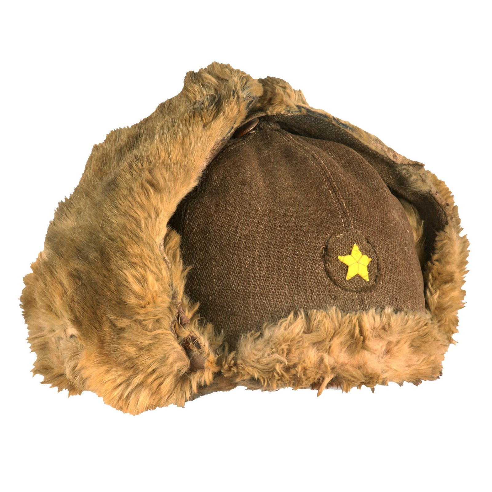 Buy Original WWII Imperial Japanese Army EM/NCO Enlisted Winter Insulated Fur Cap | Original Firearms Antique For Sale
