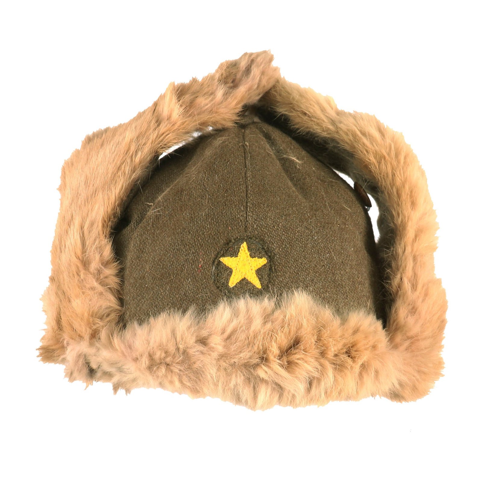 Buy Original WWII Imperial Japanese Army EM/NCO Enlisted Winter Insulated Fur Cap - Dated 1943 | Original Firearms Antique For Sale