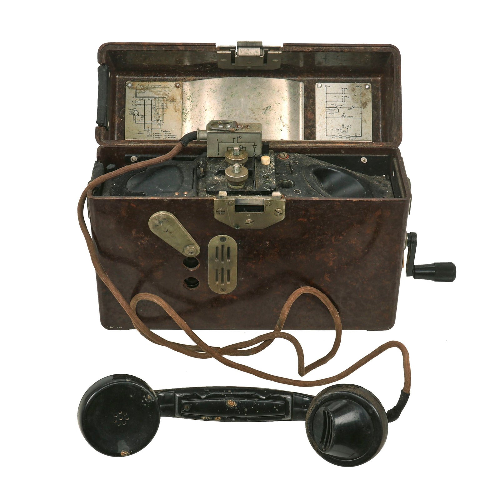 Buy Original German WWII Wehrmacht Model FF33 Field Telephone by Süddeutsche Apparate-Fabrik Dated 1936 - Feldfernsprecher 33 | Original Firearms Antique For Sale