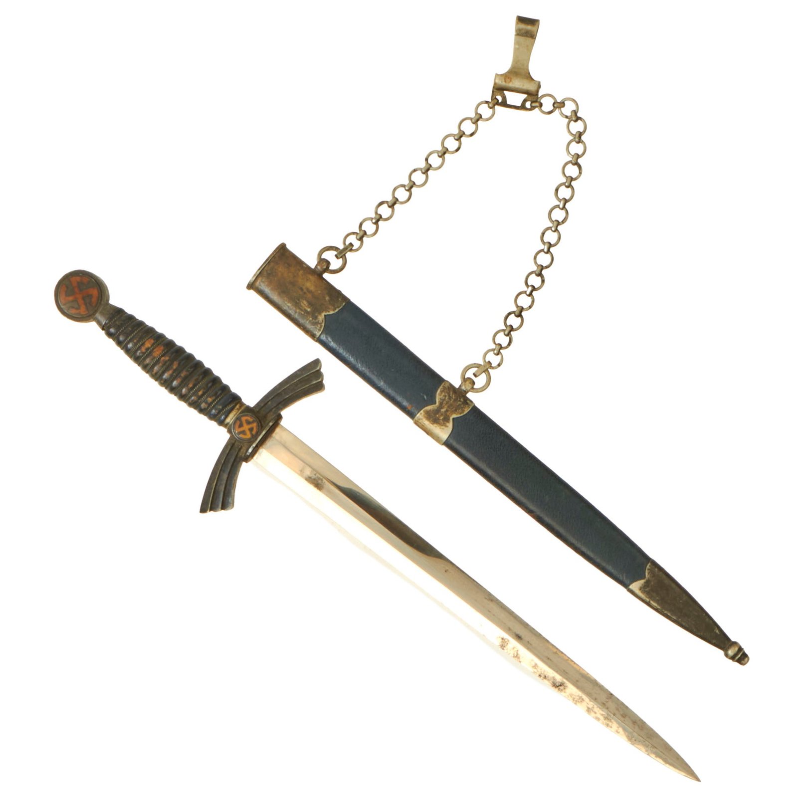 Buy Original German WWII Early 1st Model Luftwaffe Dagger by SMF with Scabbard & Belt Hanger | Original Firearms Antique For Sale