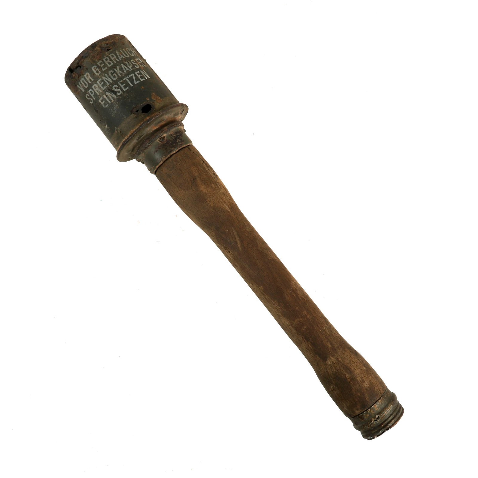 Buy Original German Weimar Republic Pre WWII Relic M24 Inert Stick Grenade Stielhandgranate by Richard Rinker - Dated 1939 | Original Firearms Antique For Sale