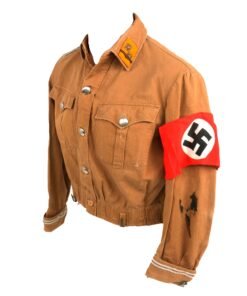 Buy Original German WWII SA Südwest Group "Foot" SA-Obertruppführer NCO Brown Shirt Tunic with Armband - Maker Marked | Original Firearms Antique For Sale