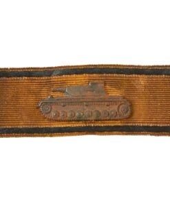 Buy Original German WWII Tank Destruction Badge in Gold - Steel Badge with Fabric Band - Type 3 -  Extremely Rare | Original Firearms Antique For Sale