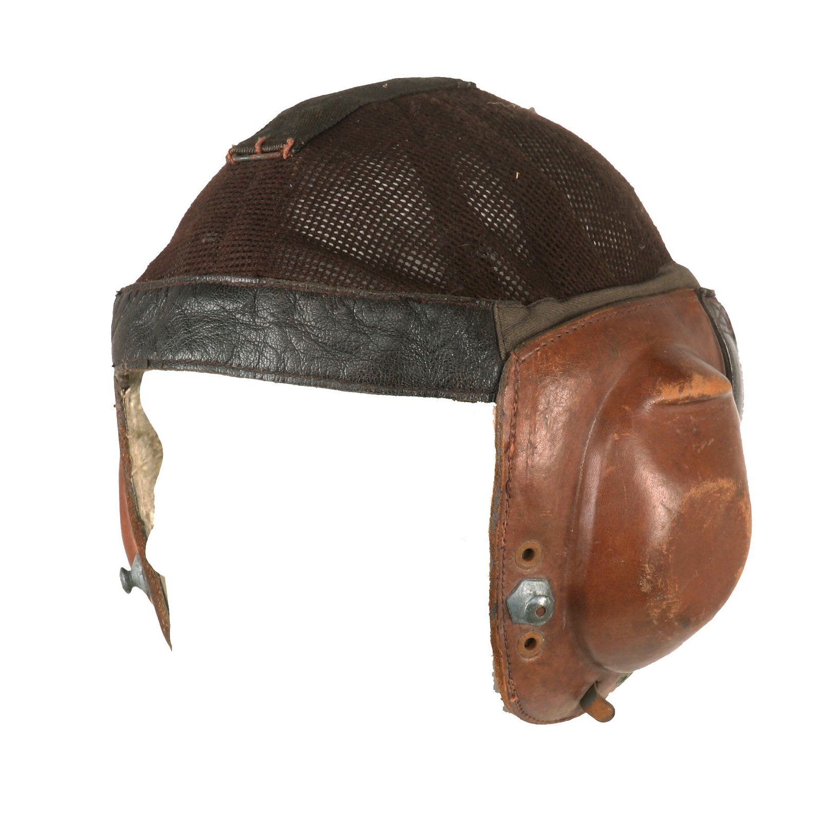 Buy Original German WWII Luftwaffe LKpN101 Netzkopfhaube Summer Flying Helmet in Size 60cm with Avionics | Original Firearms Antique For Sale