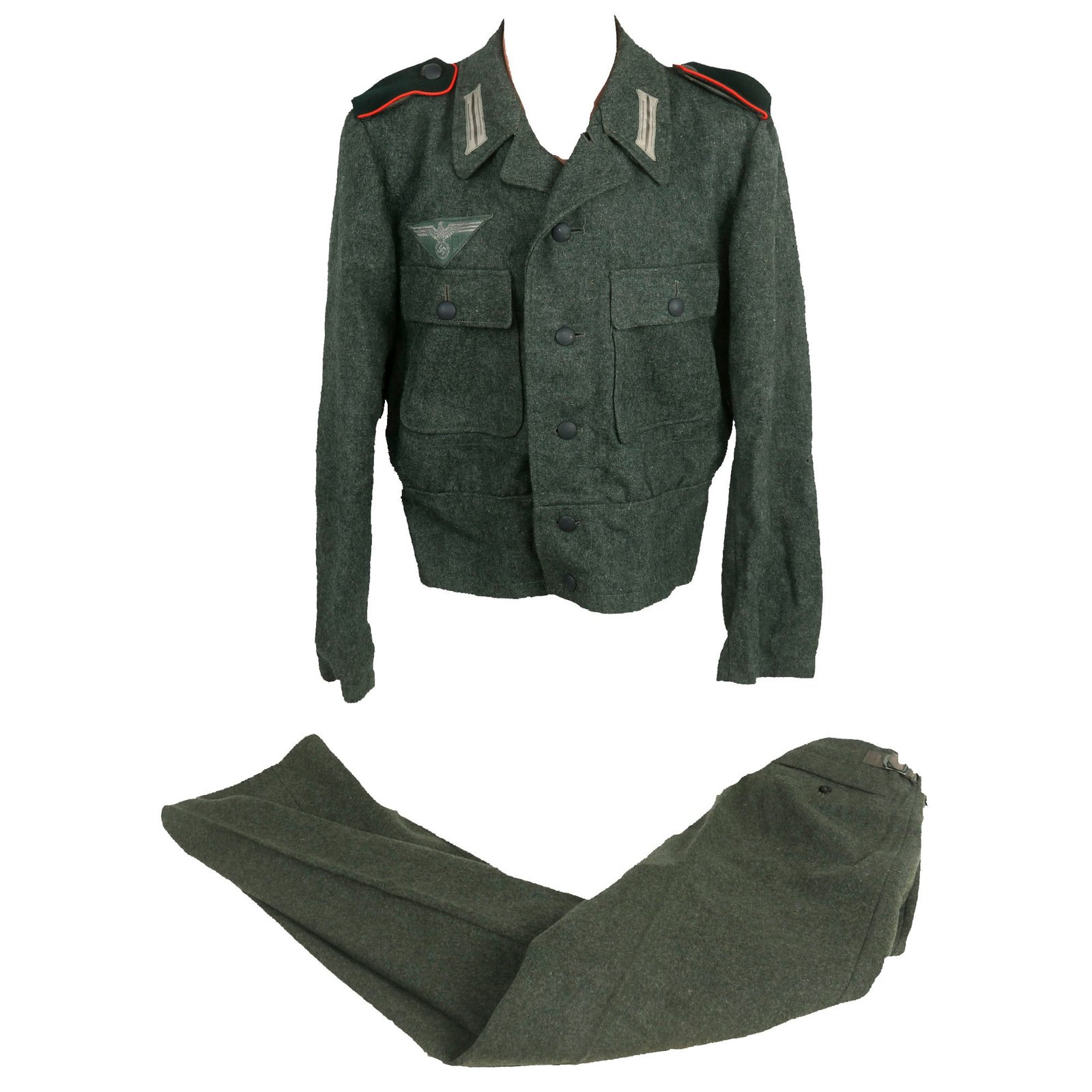 Buy Original Rare German WWII Heer Army Don Cossack Foreign Volunteer M44 Field Grey Wool Uniform Tunic with Trousers | Original Firearms Antique For Sale