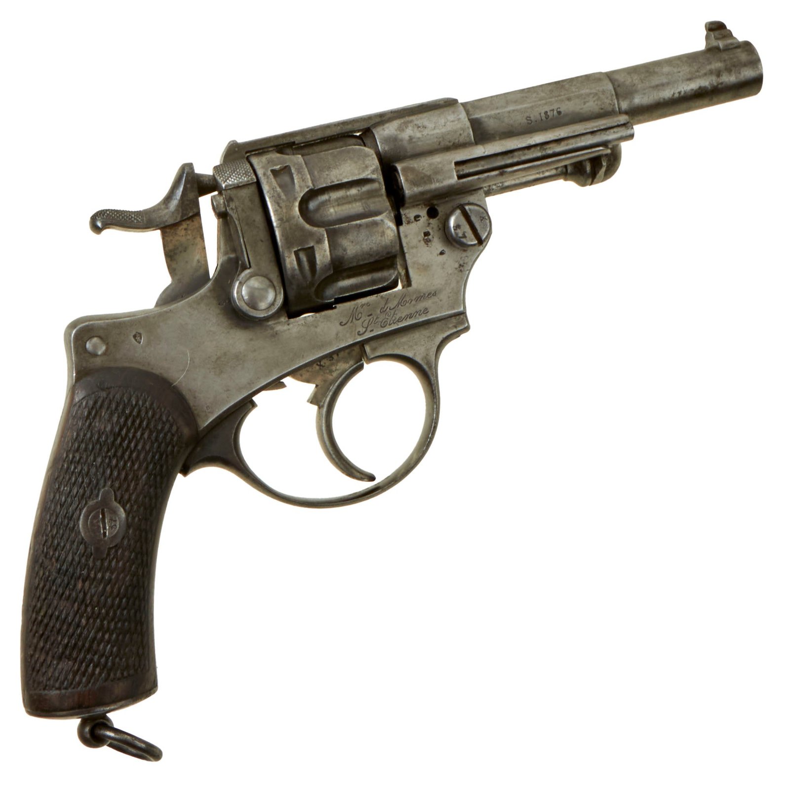 Buy Original French MAS Modèle 1874 Chamelot-Delvigne 11mm Officer's Revolver dated 1876 - Serial N 4737 | Original Firearms Antique For Sale