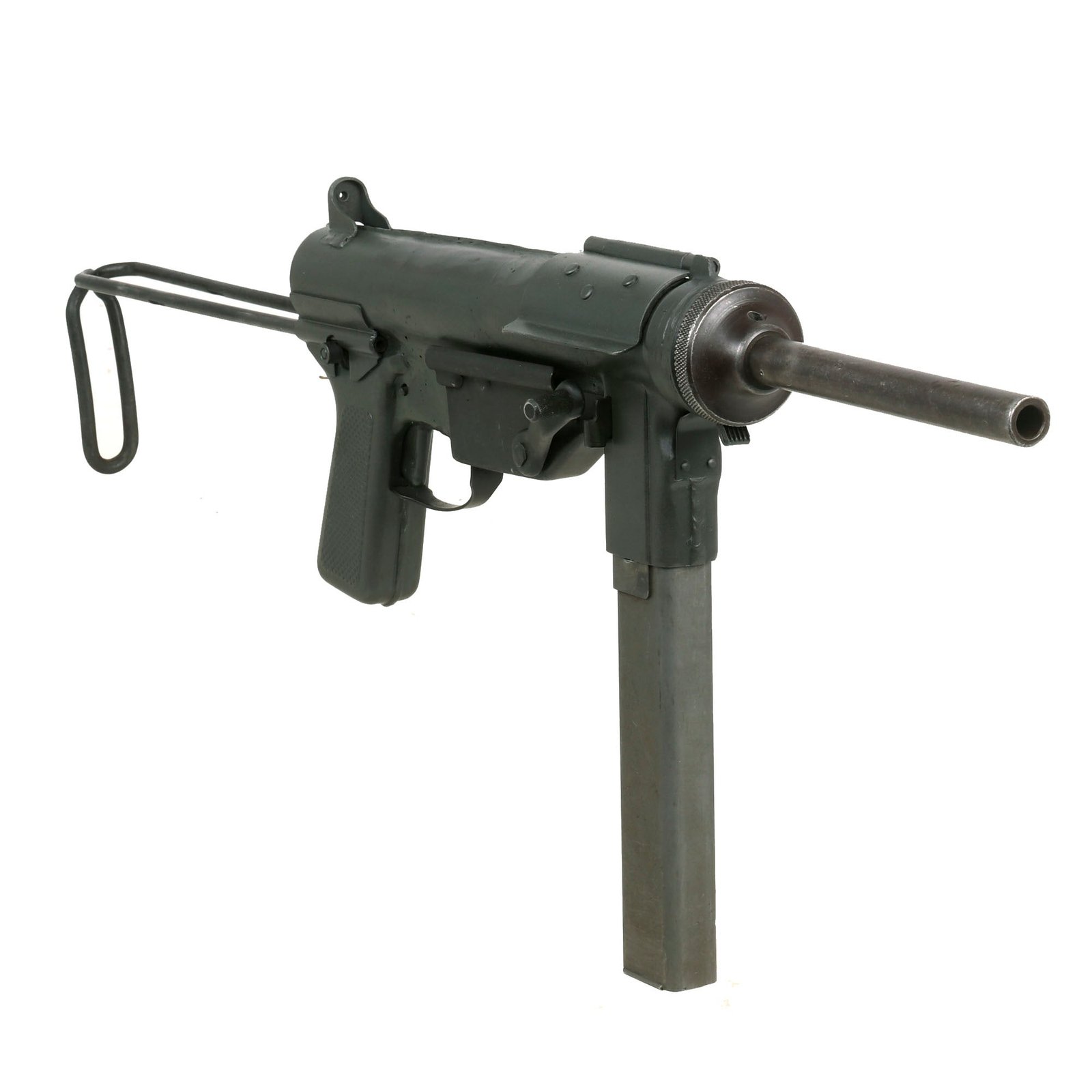 Buy Original U.S. WWII M3 Grease Gun Display SMG by Guide Lamp Co. with Magazine - Serial 0233686 | Original Firearms Antique For Sale