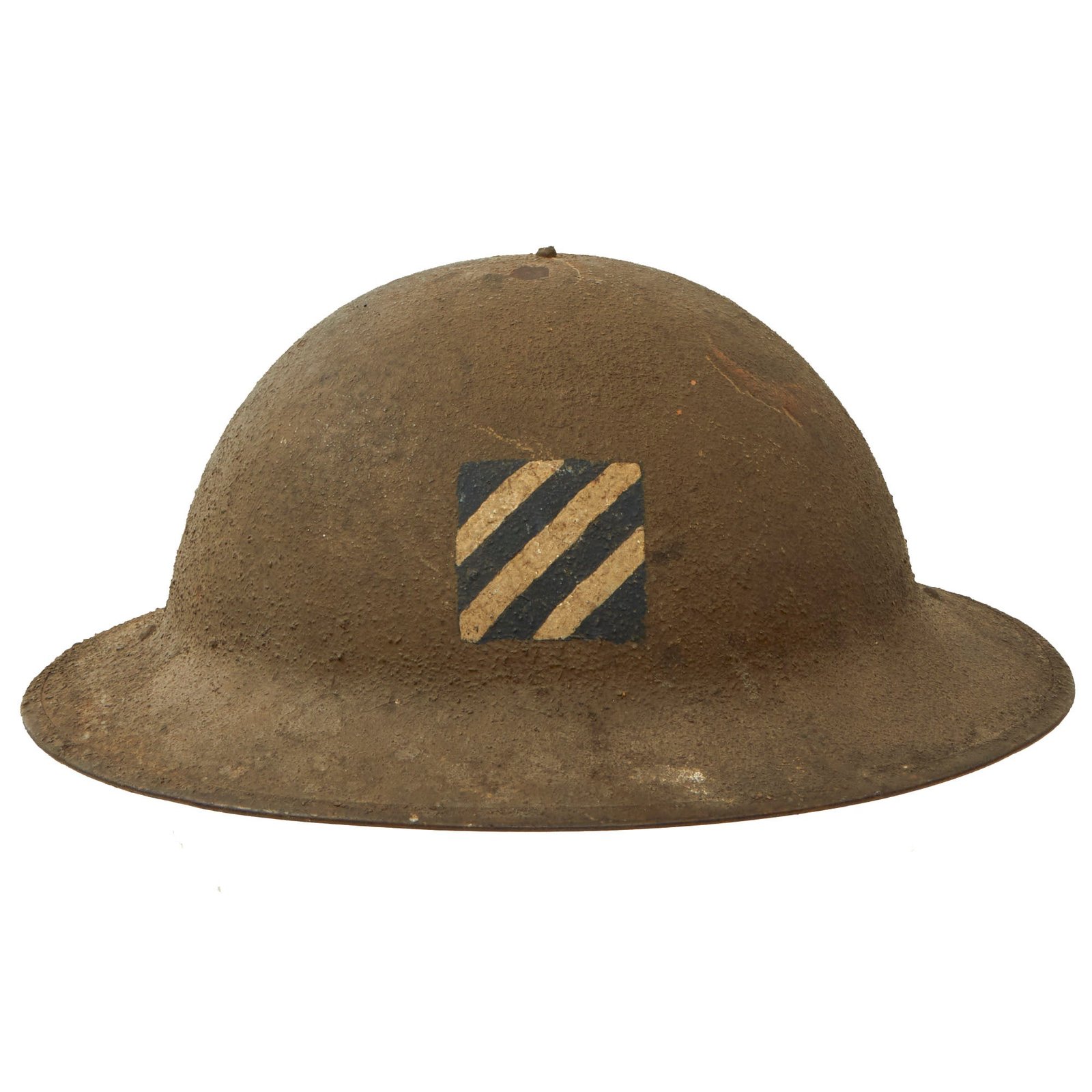 Buy Original U.S. WWI Complete 3rd Infantry Division M1917 Doughboy Helmet - “Rock of the Marne” | Original Firearms Antique For Sale