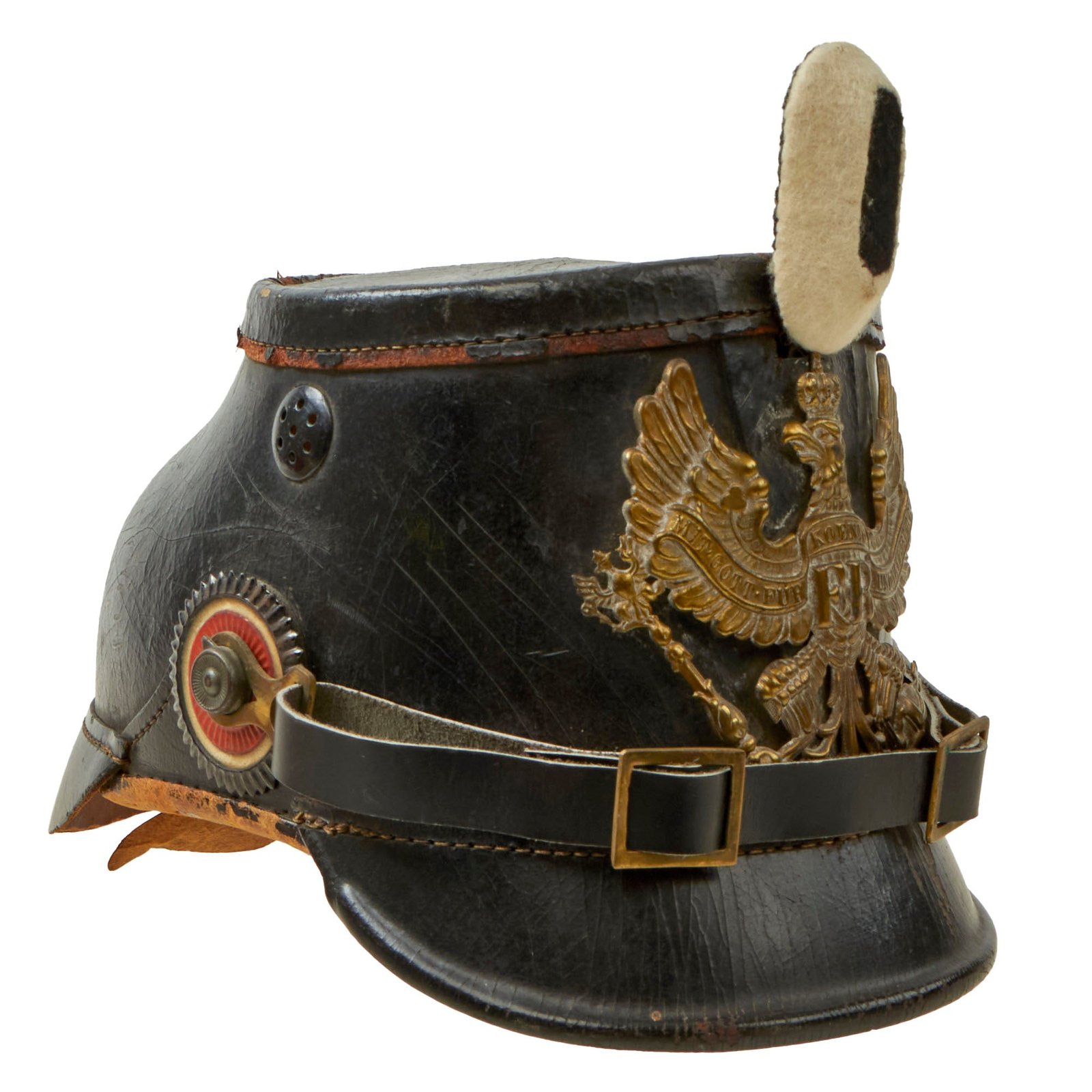 Buy Original Imperial German WWI Prussian M1915 Jäger Enlisted Shako - Size 58 | Original Firearms Antique For Sale