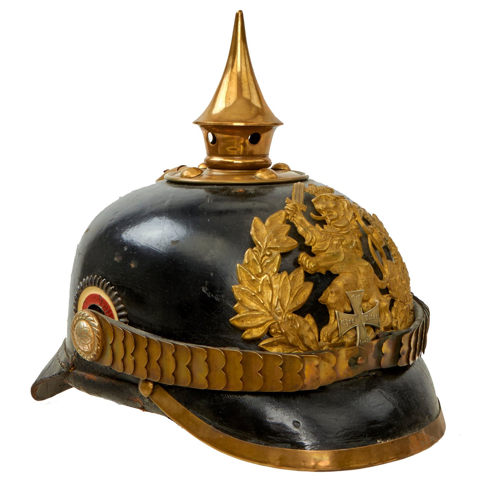 Buy Original German WWI Hessian M1895 Infantry Officer Pickelhaube Spiked Helmet | Original Firearms Antique For Sale