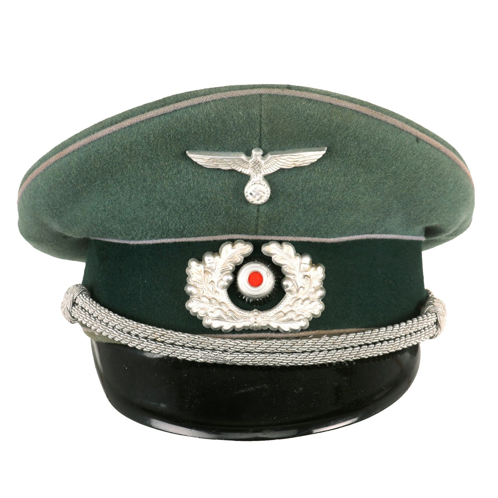Buy Original German WWII Army Heer Transport and Supply Troop Officers Schirmmütze Visor Cap | Original Firearms Antique For Sale