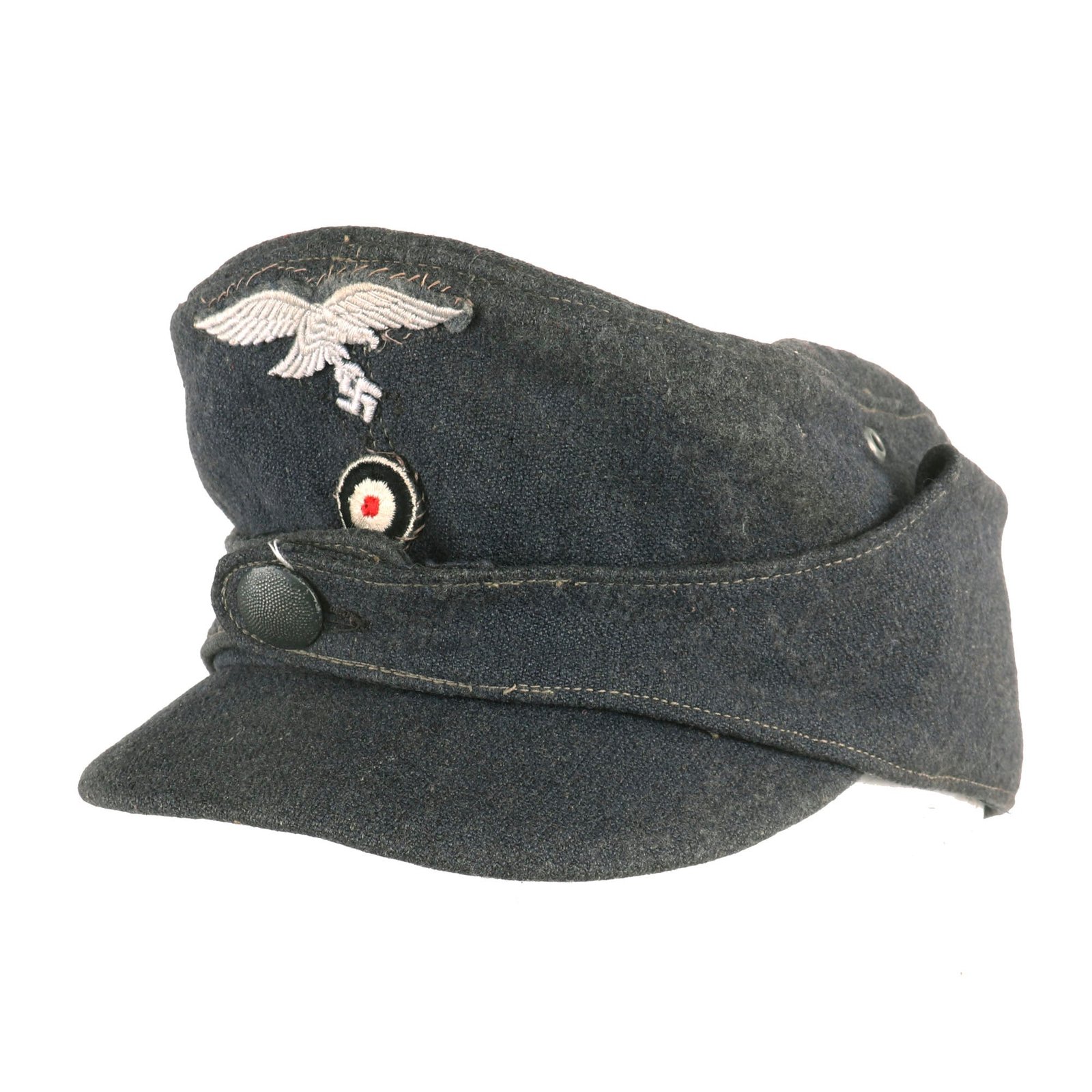 Buy Original German WWII Luftwaffe M43 Einheitsmütze Wool Field Cap with RBNr. Markings - size 55cm | Original Firearms Antique For Sale
