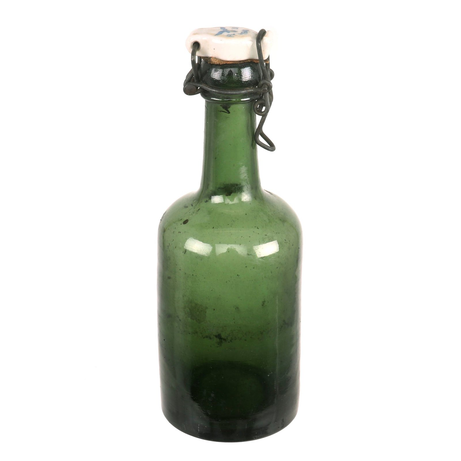 Buy Original German WWII Luftwaffe FL UV Marked Green Glass Beer or Wine Bottle - dated 1940 | Original Firearms Antique For Sale