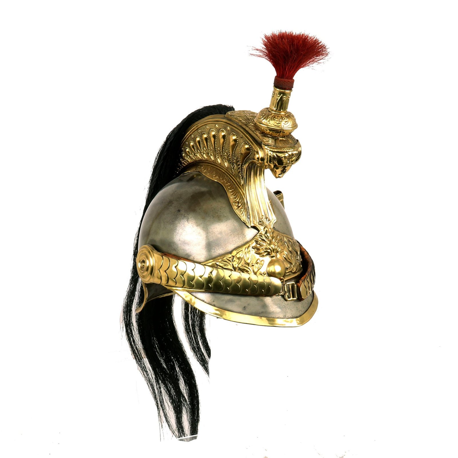 Buy Original WWI French Model 1870 Enlisted Trooper’s Cuirassier Helmet with Horsehair Tail | Original Firearms Antique For Sale