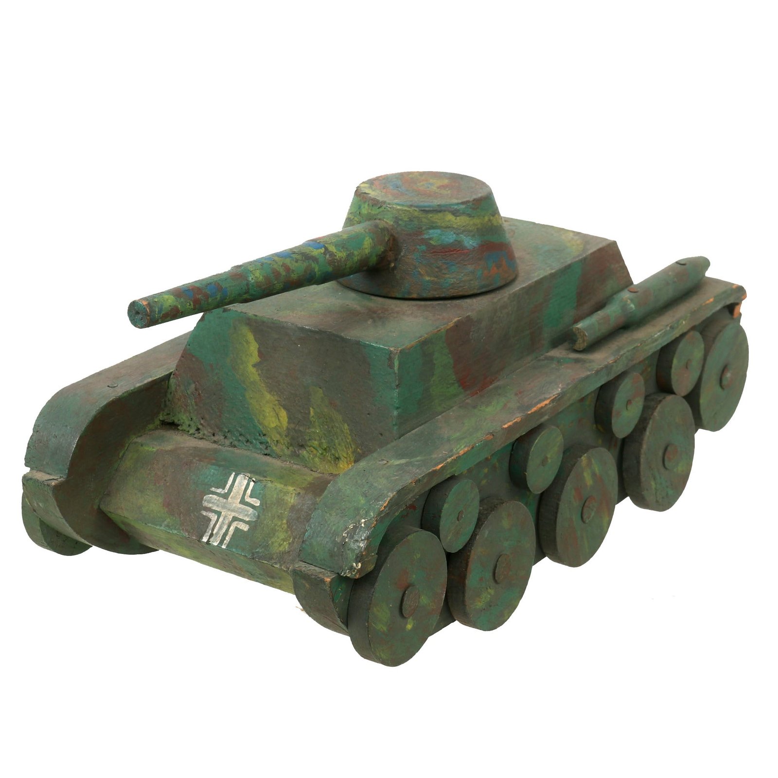 Buy Original German WWII “POW Made” PzKpfw V Panther Tank Wood Model Toy | Original Firearms Antique For Sale
