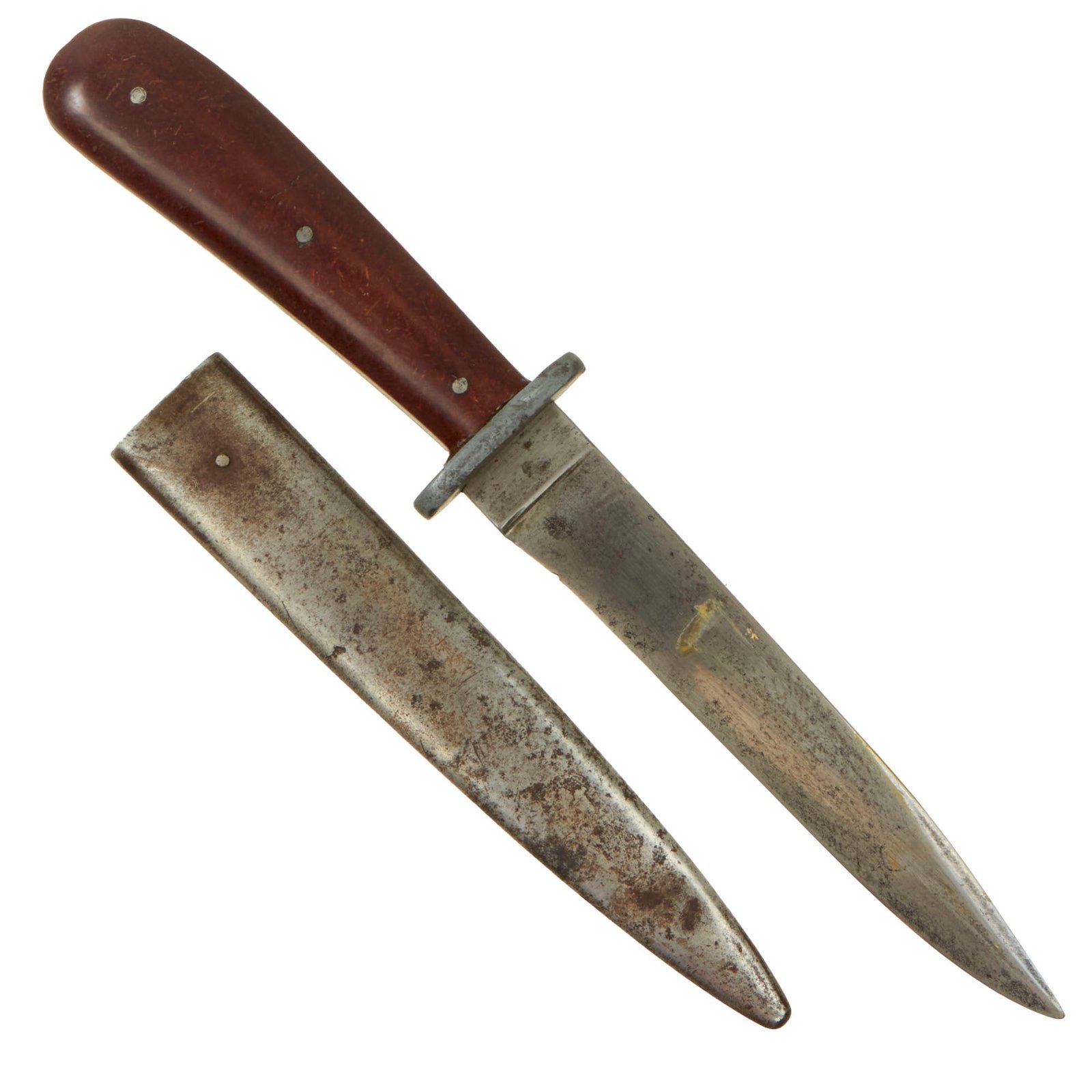 Buy Original German WWII Bakelite Handle Trench Fighting Knife by PUMA-Werk with Scabbard | Original Firearms Antique For Sale