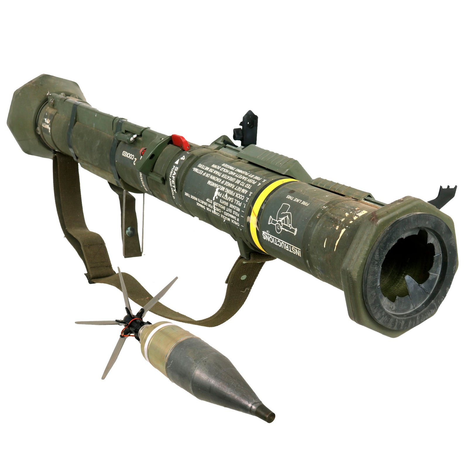 Buy Original U.S. M163 AT-4 Recoilless Smoothbore 84mm Anti-Tank Launcher with Sling and Inert Projectile - Inert | Original Firearms Antique For Sale