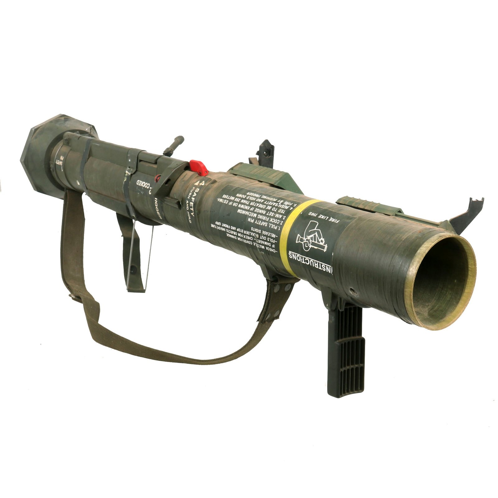 Buy Original U.S. M163 AT-4 Recoilless Smoothbore 84mm Anti-Tank Launcher With Front Foward “Pistol” Grip and Sling - Inert | Original Firearms Antique For Sale