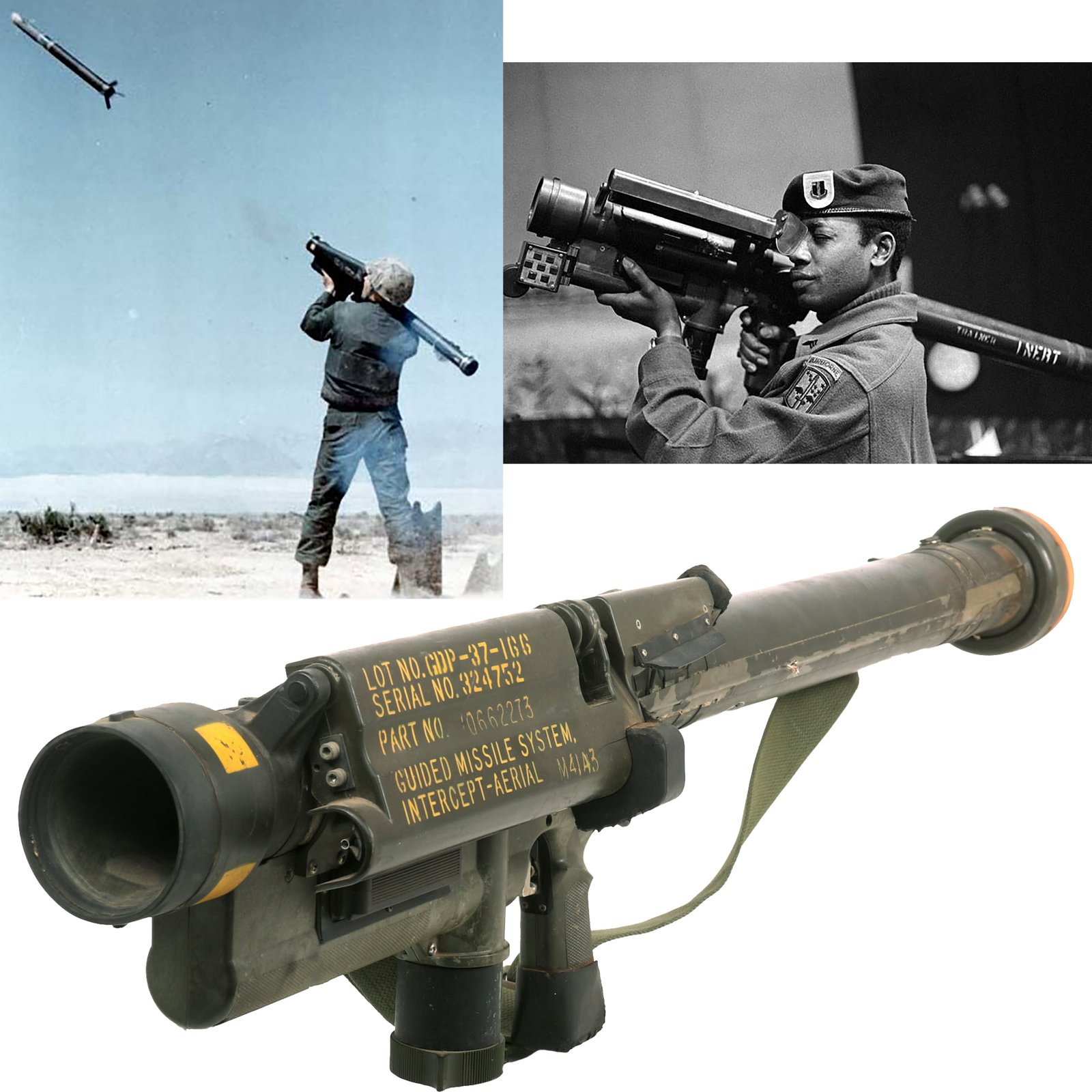 Buy Original U.S. Vietnam War INERT M41A3 FIM-43 Redeye Man-Portable Surface-To-Air Missile Launcher with Sling - MANPADS | Original Firearms Antique For Sale