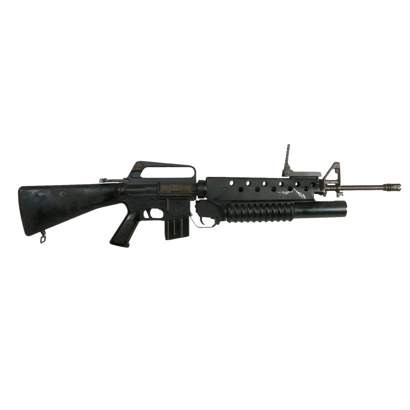 Buy Original U.S. Vietnam War Colt M16A1 Display Gun with Inert M203 40mm Grenade Launcher | Original Firearms Antique For Sale
