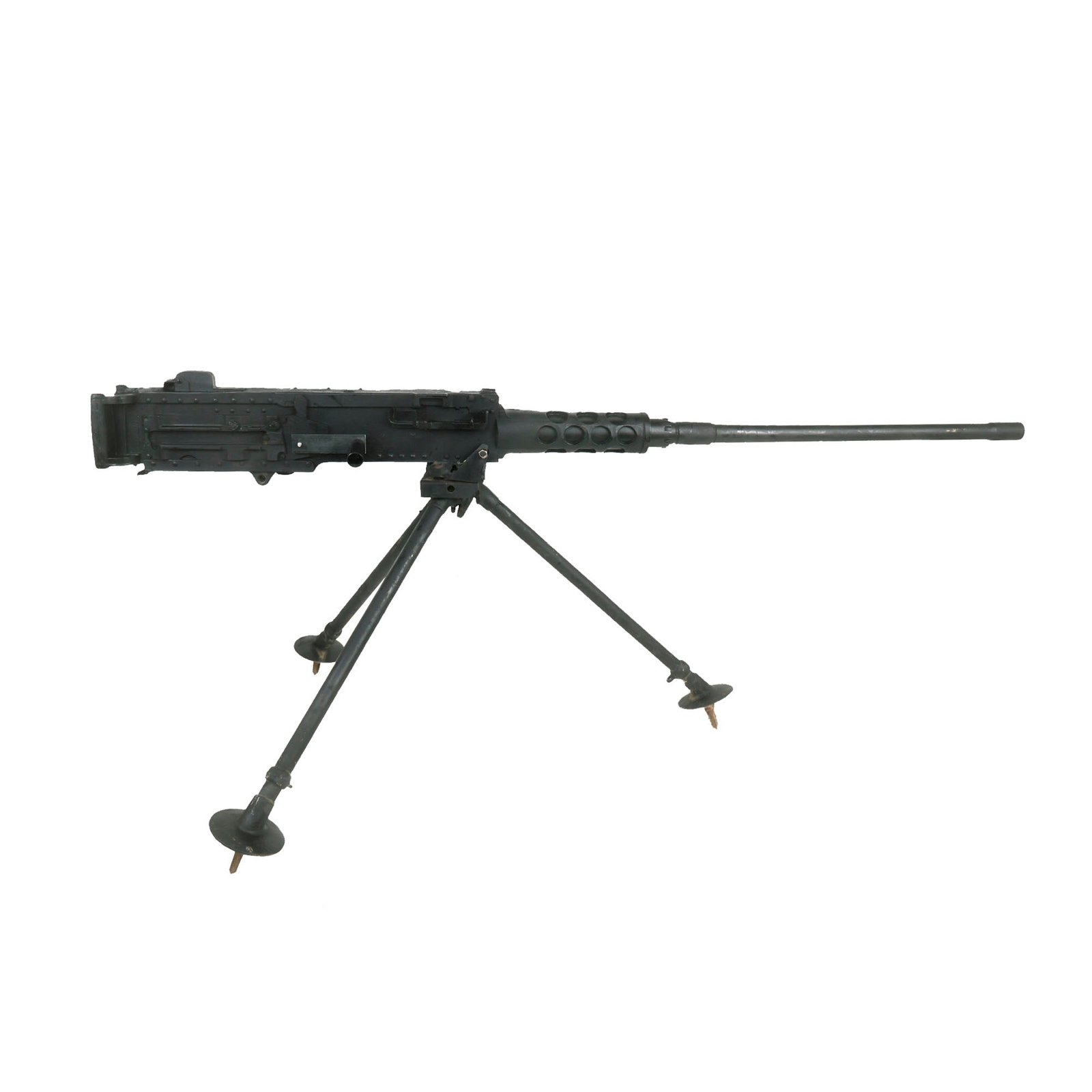 Buy U.S. WWII Type M2 Browning .50 Caliber “Ma Deuce” Full Size Solid Rubber Training Machine Gun with Custom Made Tripod | Original Firearms Antique For Sale