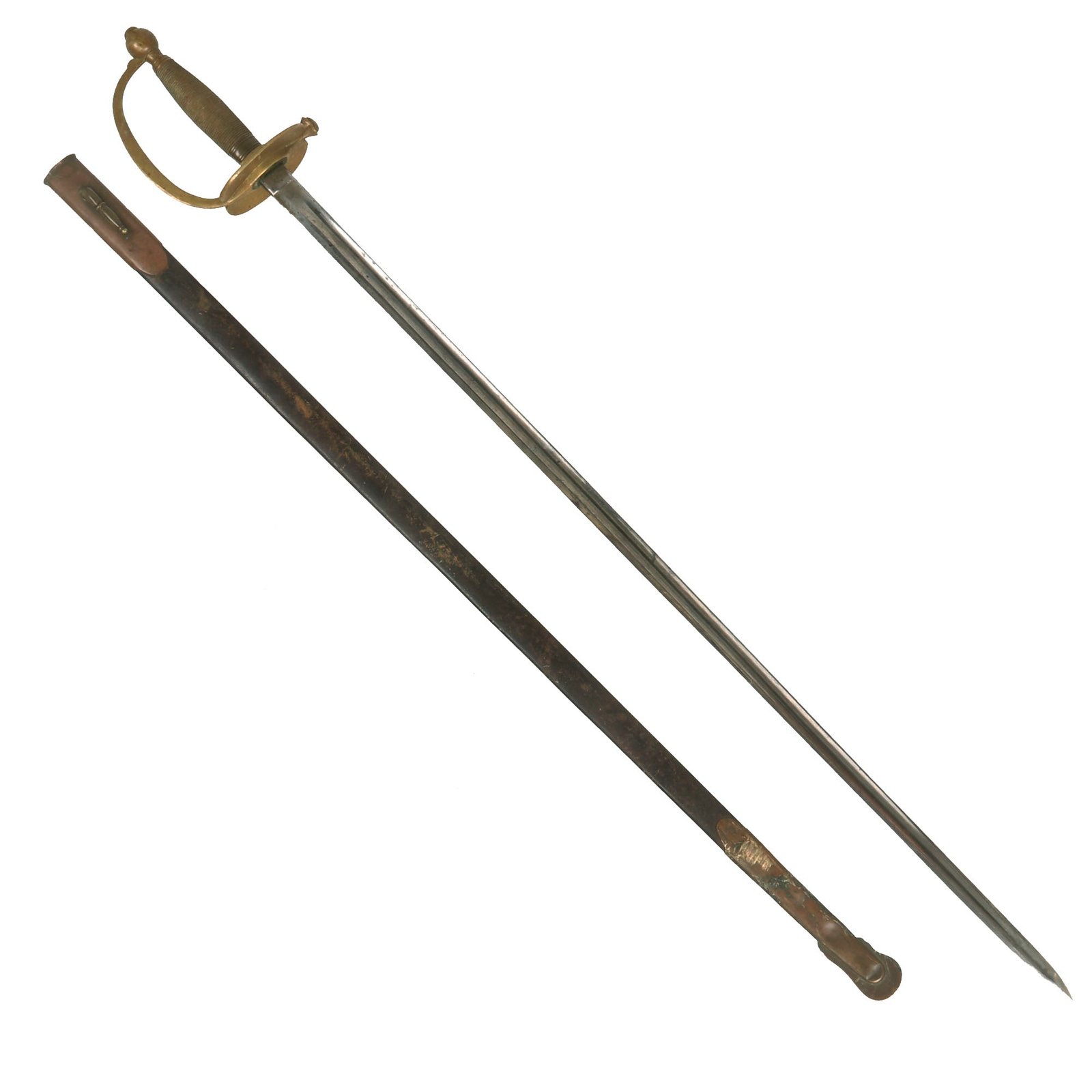 Buy Original U.S. Civil War M-1840 Army NCO Sword by Ames Mfg. Co. with Steel Scabbard - Dated 1864 | Original Firearms Antique For Sale