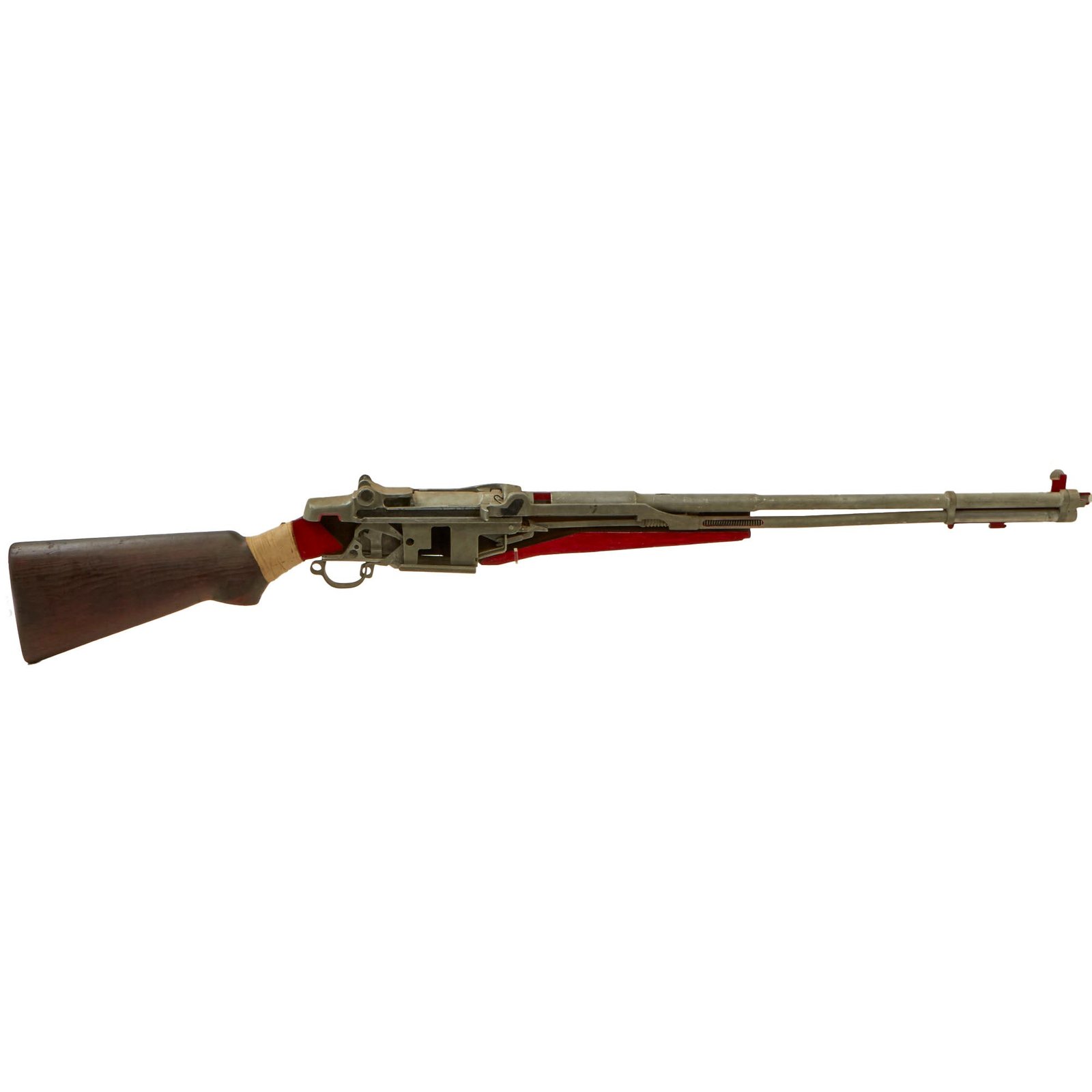 Buy Original U.S. WWII M1 Garand Semi-Automatic Rifle Cutaway Oversized 7 Foot Classroom Trainer Demonstrator - Missing Trigger Assembly | Original Firearms Antique For Sale