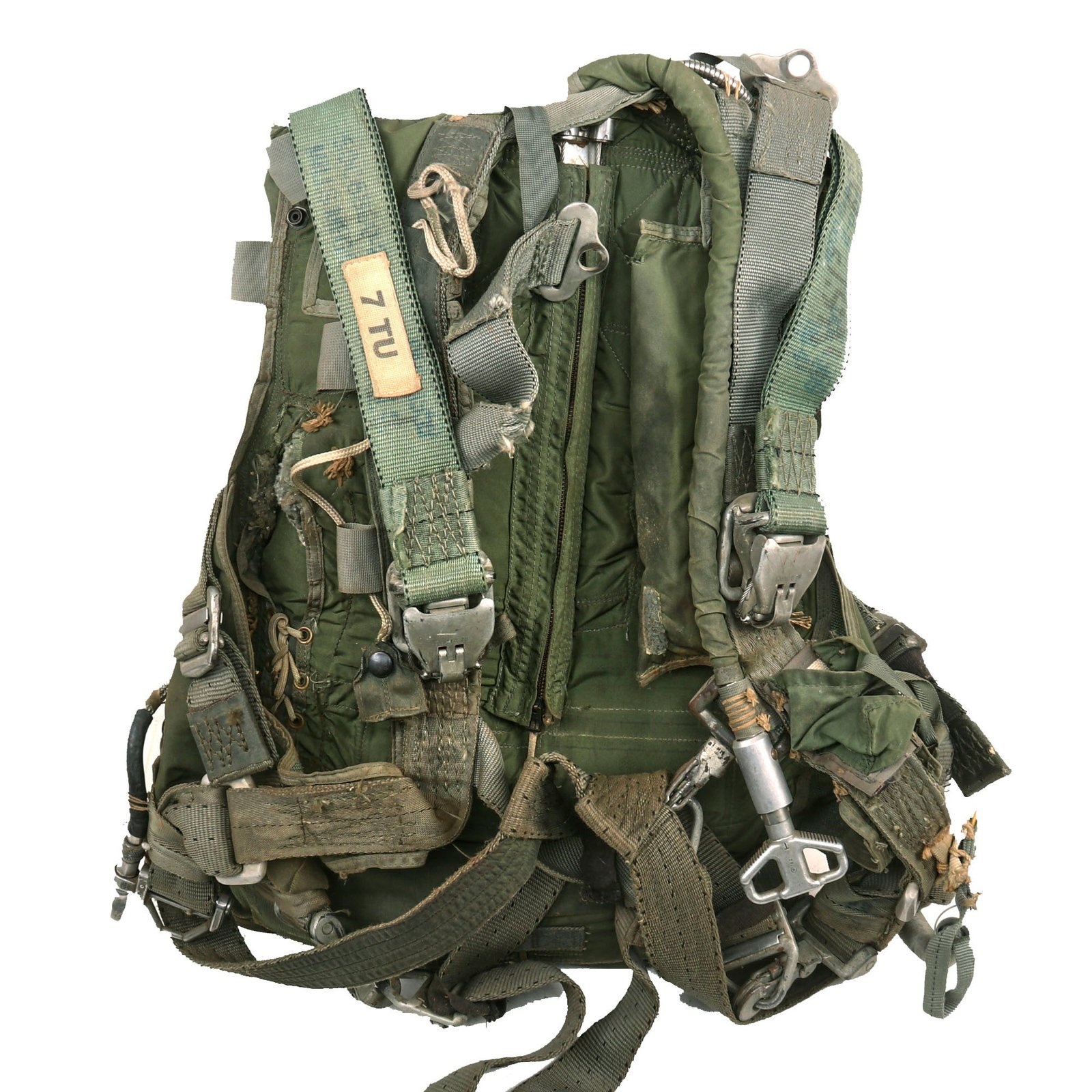 Buy Original U.S. Vietnam War NB-8 Personnel Parachute Assembly With Canopy and Bag Dated 1973 | Original Firearms Antique For Sale