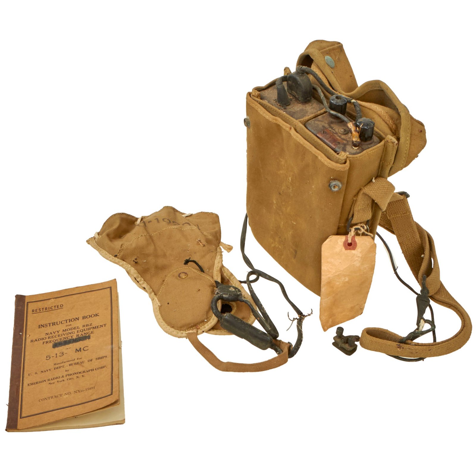 Buy Original U.S. WWII RBZ Receiver Portable Miniature by Emerson Radio | Original Firearms Antique For Sale