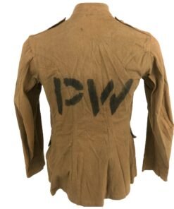 Buy Original U.S. WWII German POW WWI Uniform Jacket with Axis Prisoner of War “PW” Stenciled - From Camp Joseph T. Robinson, Arkansas | Original Firearms Antique For Sale