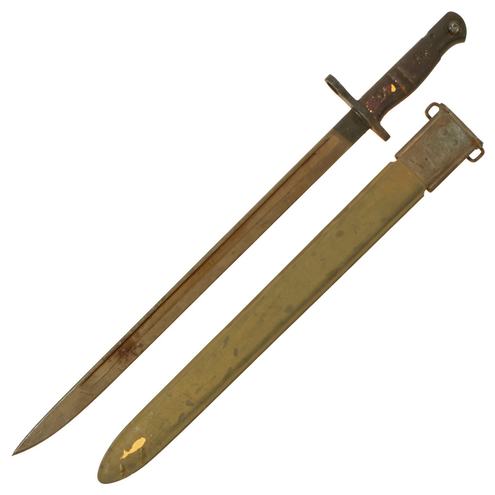 Buy Original U.S. WWI M1917 Enfield Rifle Bayonet by Remington with WWII M-1917 Scabbard for Trench Shotgun | Original Firearms Antique For Sale