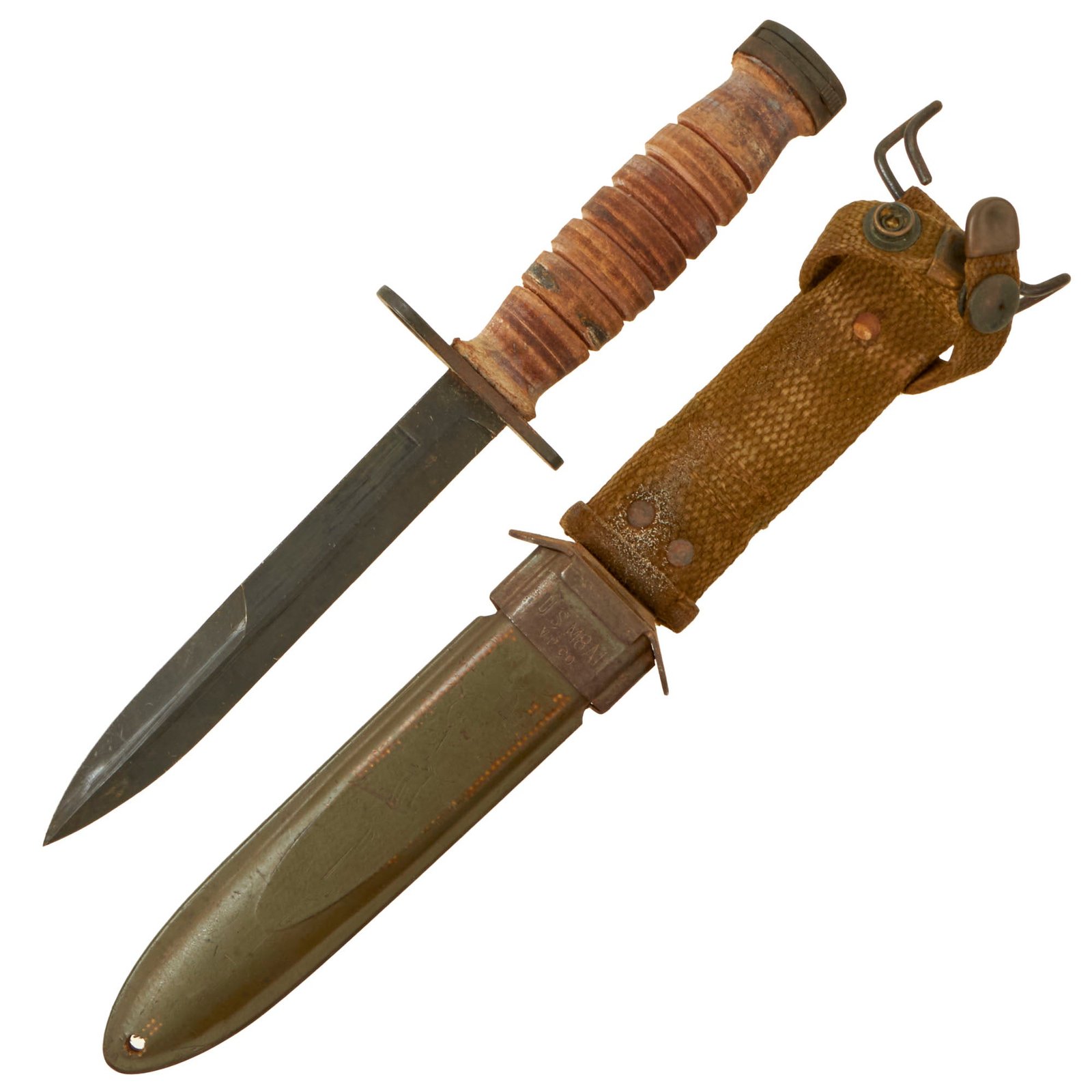 Buy Original U.S. WWII M4 Bayonet by Camillus for the M1 Carbine with M8A1 Scabbard | Original Firearms Antique For Sale