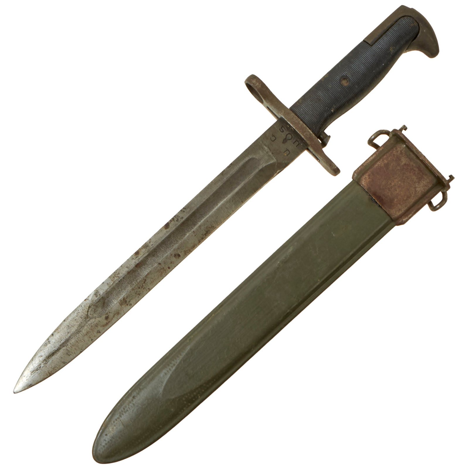 Buy Original U.S. WWII M1 Garand 10 inch Bayonet by Utica Cutlery with M7 Scabbard | Original Firearms Antique For Sale