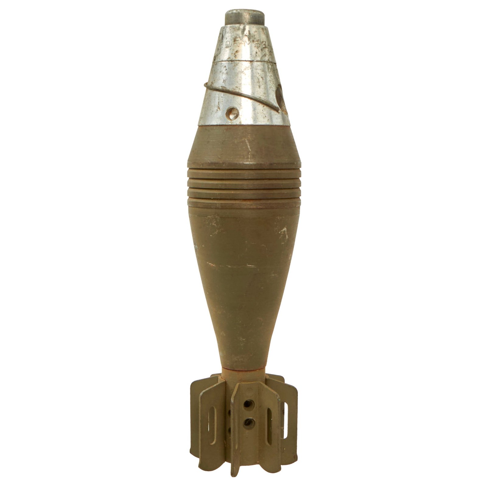 Buy Original U.S. WWII 1945 Dated M49A2 60mm Deactivated Mortar Practice Round with Fuse - Inert | Original Firearms Antique For Sale