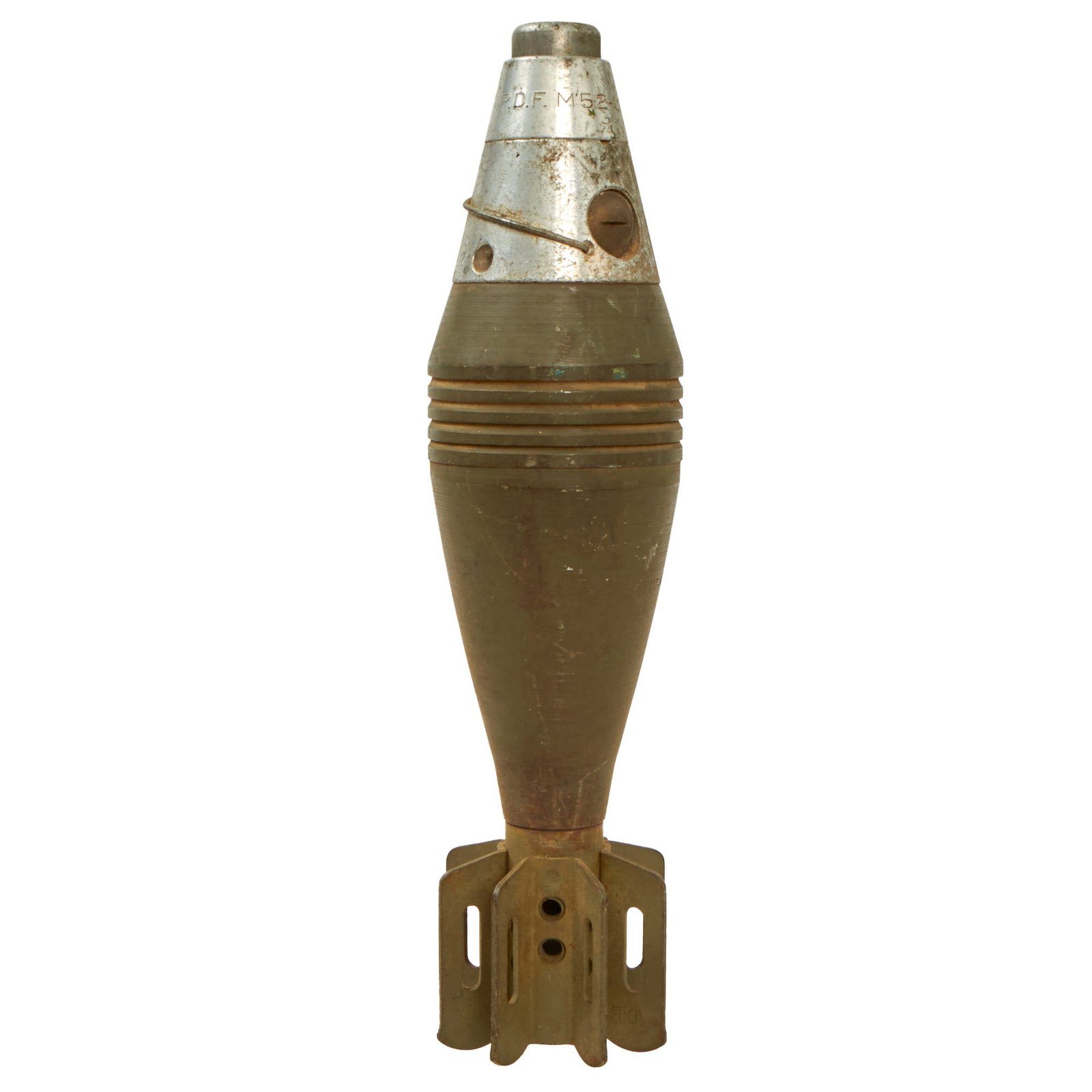 Buy Original U.S. WWII 1945 Dated M49A2 60mm Deactivated Mortar Practice Round with Fuse - Inert | Original Firearms Antique For Sale