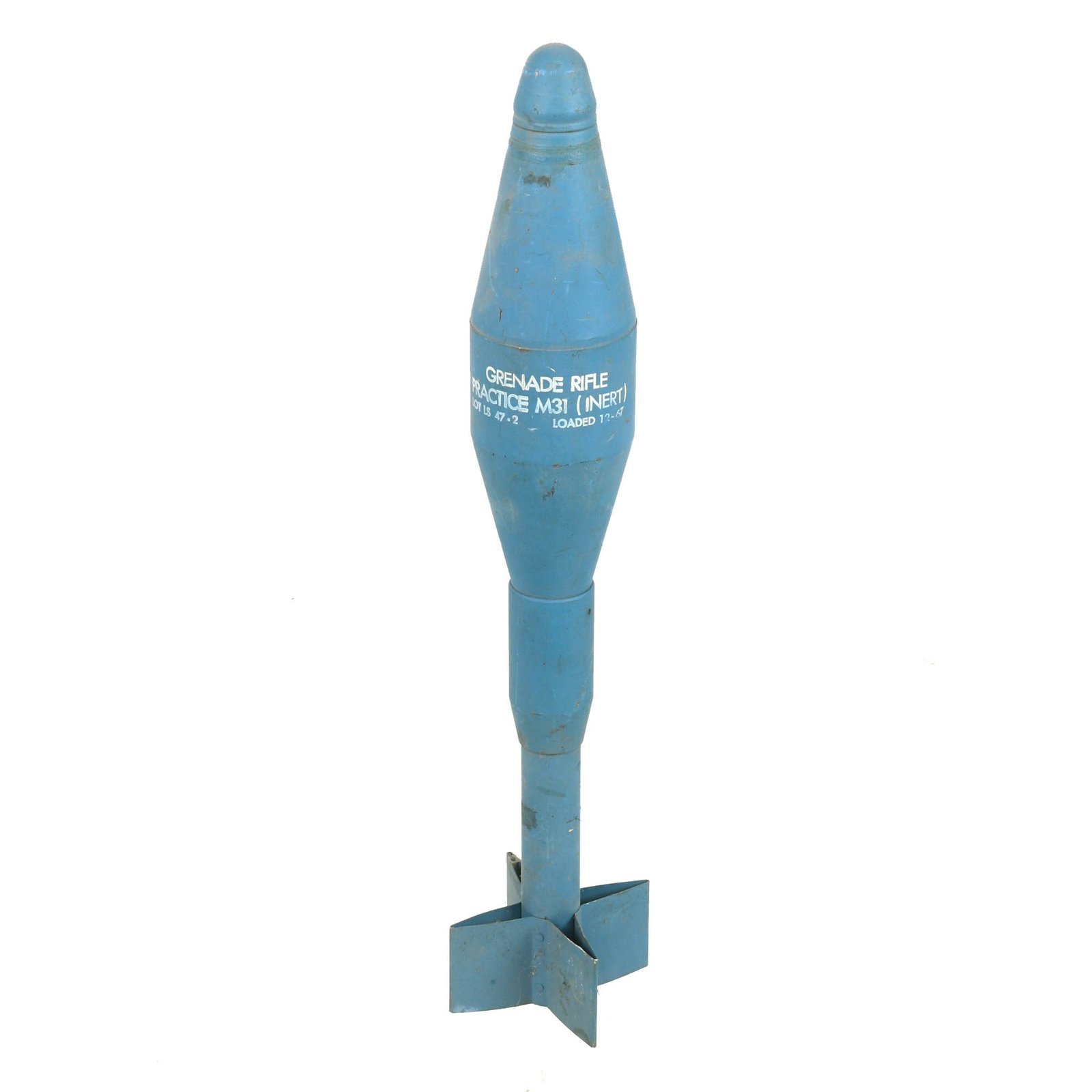 Buy Original U.S. Vietnam War INERT Practice M31 HEAT Anti-Armor Rifle Grenade Trainer Dated 1967 - 66mm | Original Firearms Antique For Sale