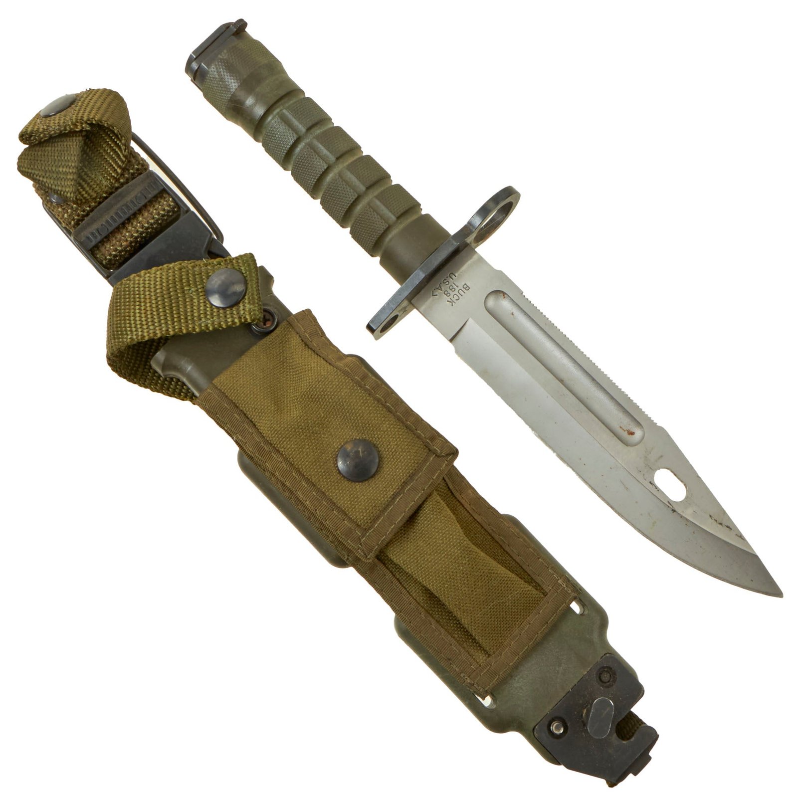 Buy Original U.S. Cold War / GWoT M9 Phrobis III Fixed Blade Combat Knife with M10 Wire Cutter Scabbard | Original Firearms Antique For Sale