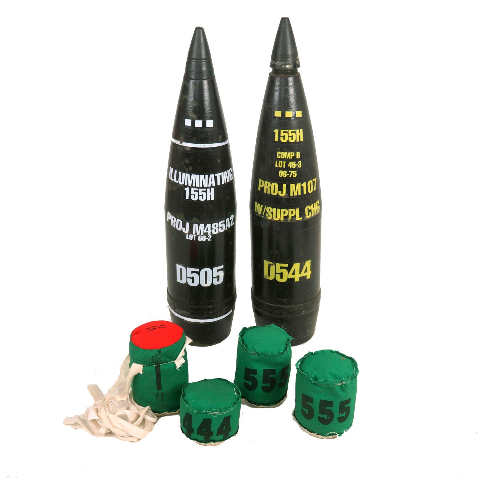 Buy Original U.S. Vietnam War Era Pair of Fort Sill Oklahoma Large Size Artillery Training Aids with Four Flash Reducers - Training Support Center | Original Firearms Antique For Sale