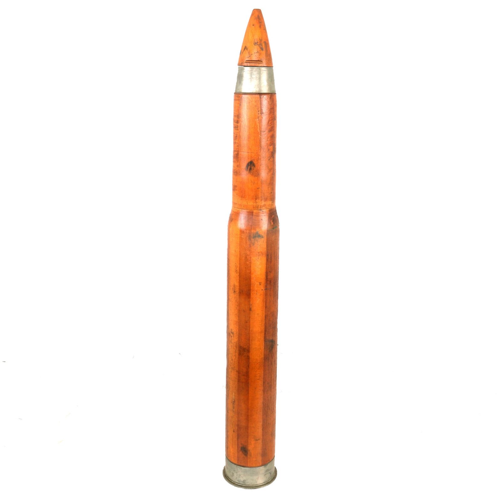 Buy Original WWII U.S. Navy Gun 3 Inch Wooden MK6 Drill Round with Wooden Dummy Fuse - Dated 1944 | Original Firearms Antique For Sale