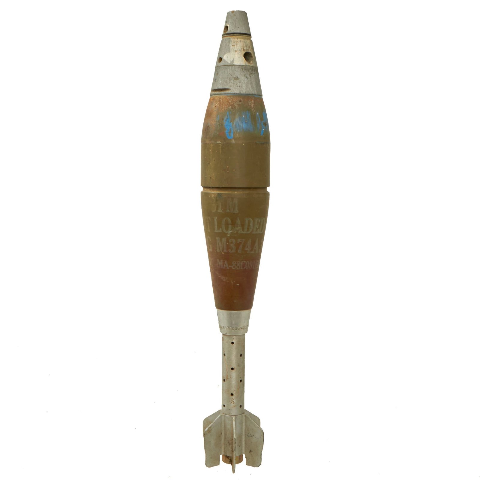 Buy Original U.S. Vietnam War Inert M374A3 Practice HE 81mm Mortar Round - Dated 1971 | Original Firearms Antique For Sale