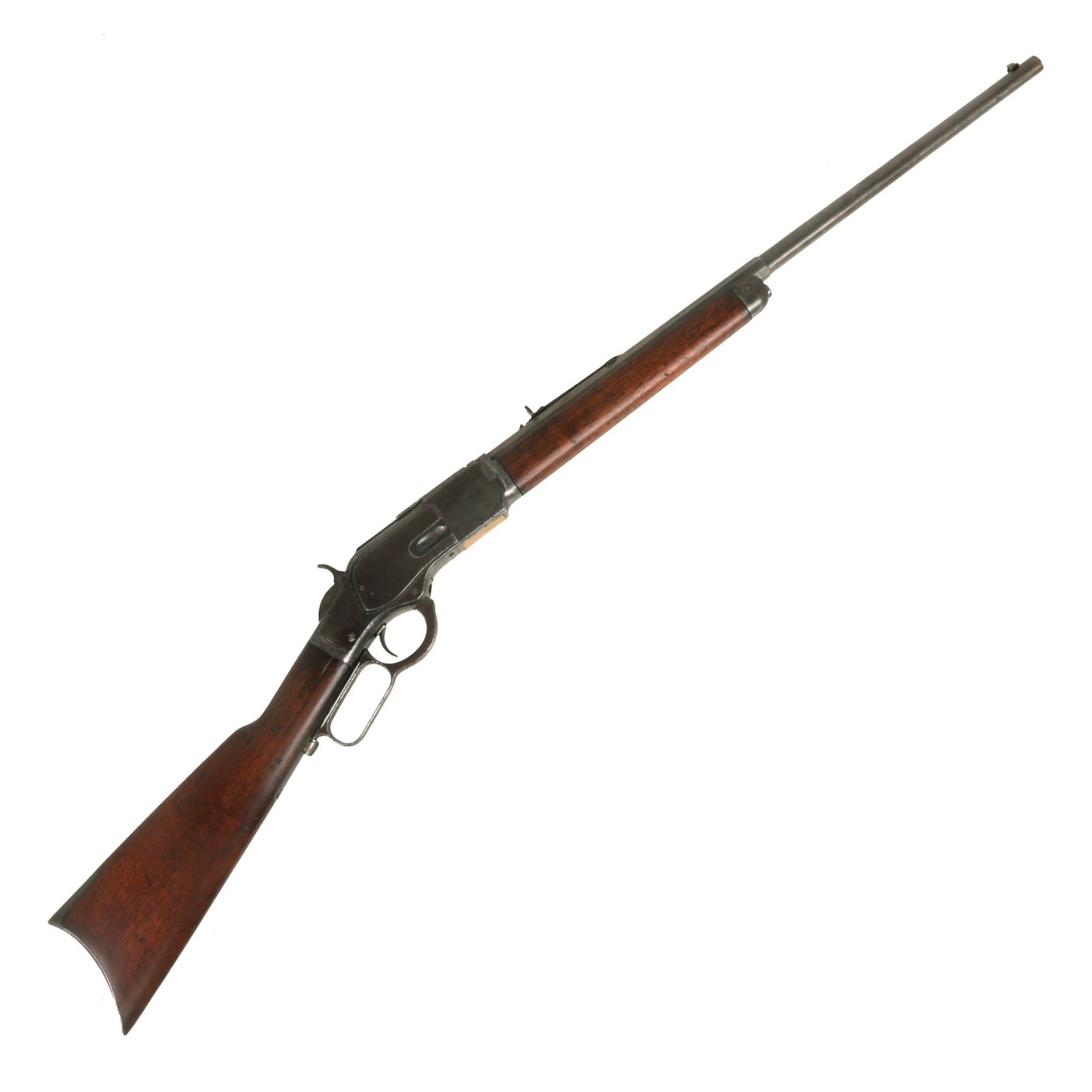 Buy Original U.S. Winchester Model 1873 .38-40 Rifle with Half-Octagon Barrel & Factory Button Half Magazine made in 1890 - Serial 346485B | Original Firearms Antique For Sale