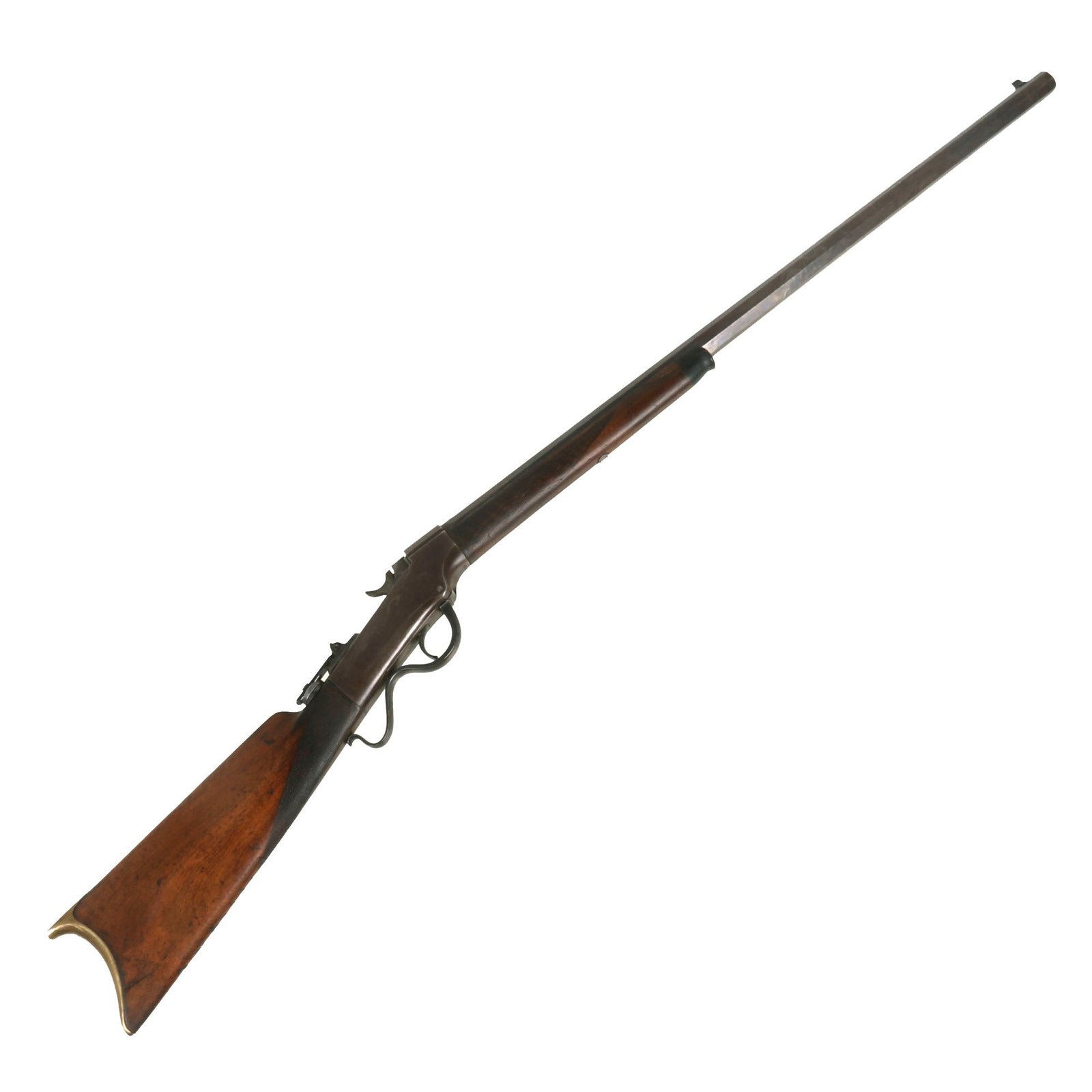 Buy Original Rare U.S. Antique Marlin Ballard Patent .22cal Target Rifle with Peep Sight & Figured Stocks - Serial 3130 - Pre-1883 | Original Firearms Antique For Sale