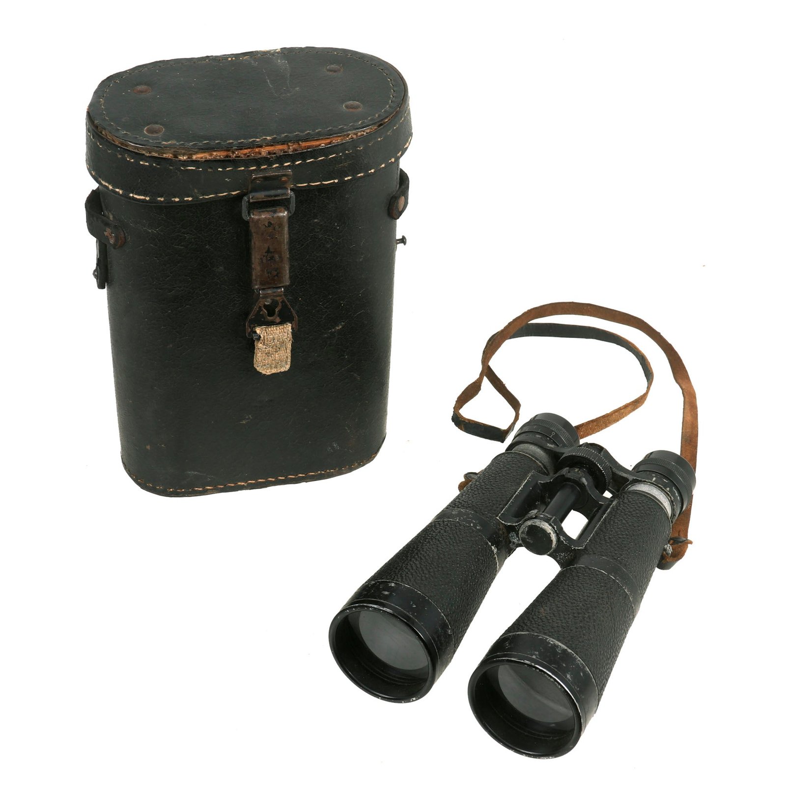 Buy Original German Early WWII Hensoldt-Wetzlar 10x50 Dialyt Marine Naval Binoculars and Case | Original Firearms Antique For Sale