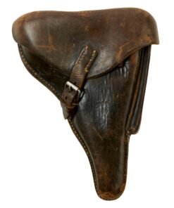 Buy Original German WWII P.08 Luger Brown Leather Hardshell Holster by Gustav Genschow & Co. - Dated 1940 | Original Firearms Antique For Sale