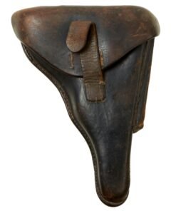 Buy Original German WWI Artillery Luger Holster Post-War Reworked as Münster District Police P.08 Luger Holster by J.F.C. Ludewig Berlin | Original Firearms Antique For Sale