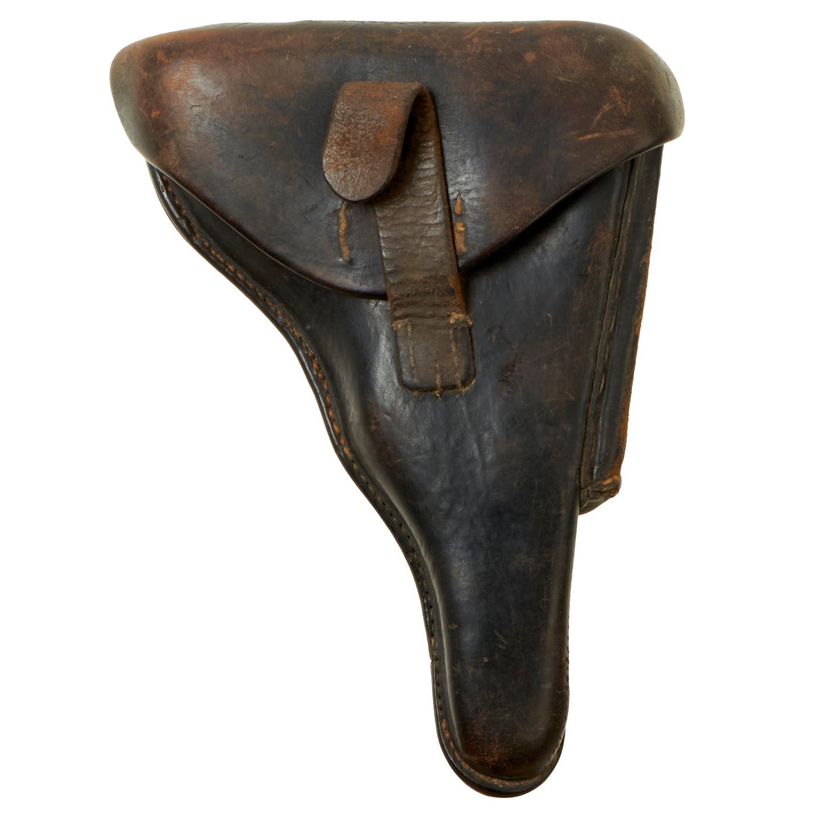 Buy Original German WWI Artillery Luger Holster Post-War Reworked as Münster District Police P.08 Luger Holster by J.F.C. Ludewig Berlin | Original Firearms Antique For Sale
