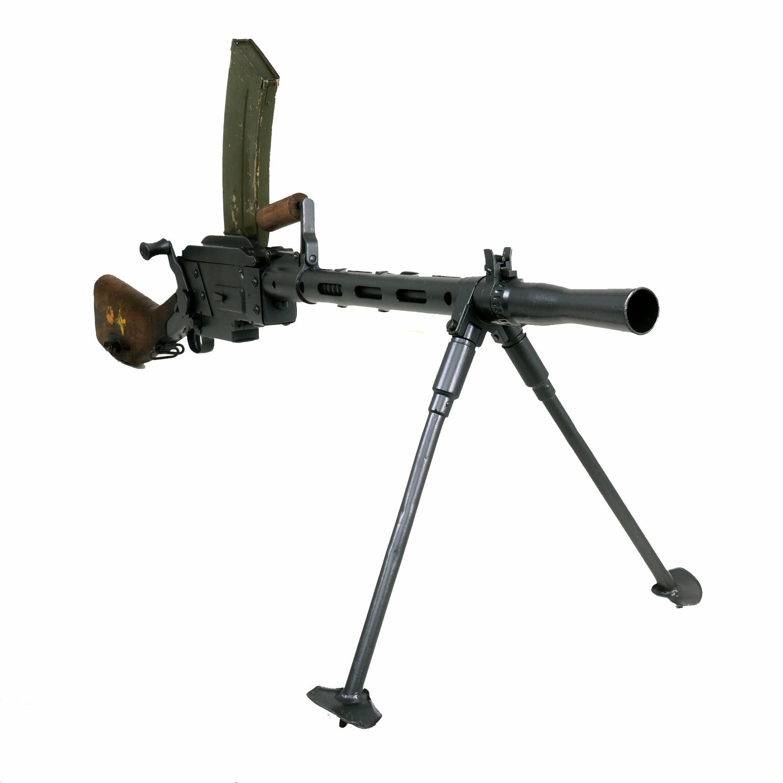 Buy Original WWII Danish Madsen Display Light Machine Gun with Magazine | Original Firearms Antique For Sale