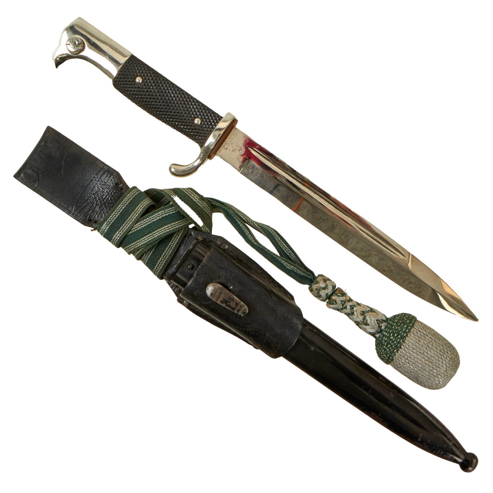Buy Original German WWII Heer Short 98k Dress Bayonet by WKC with Frog and NCO Troddel Knot | Original Firearms Antique For Sale