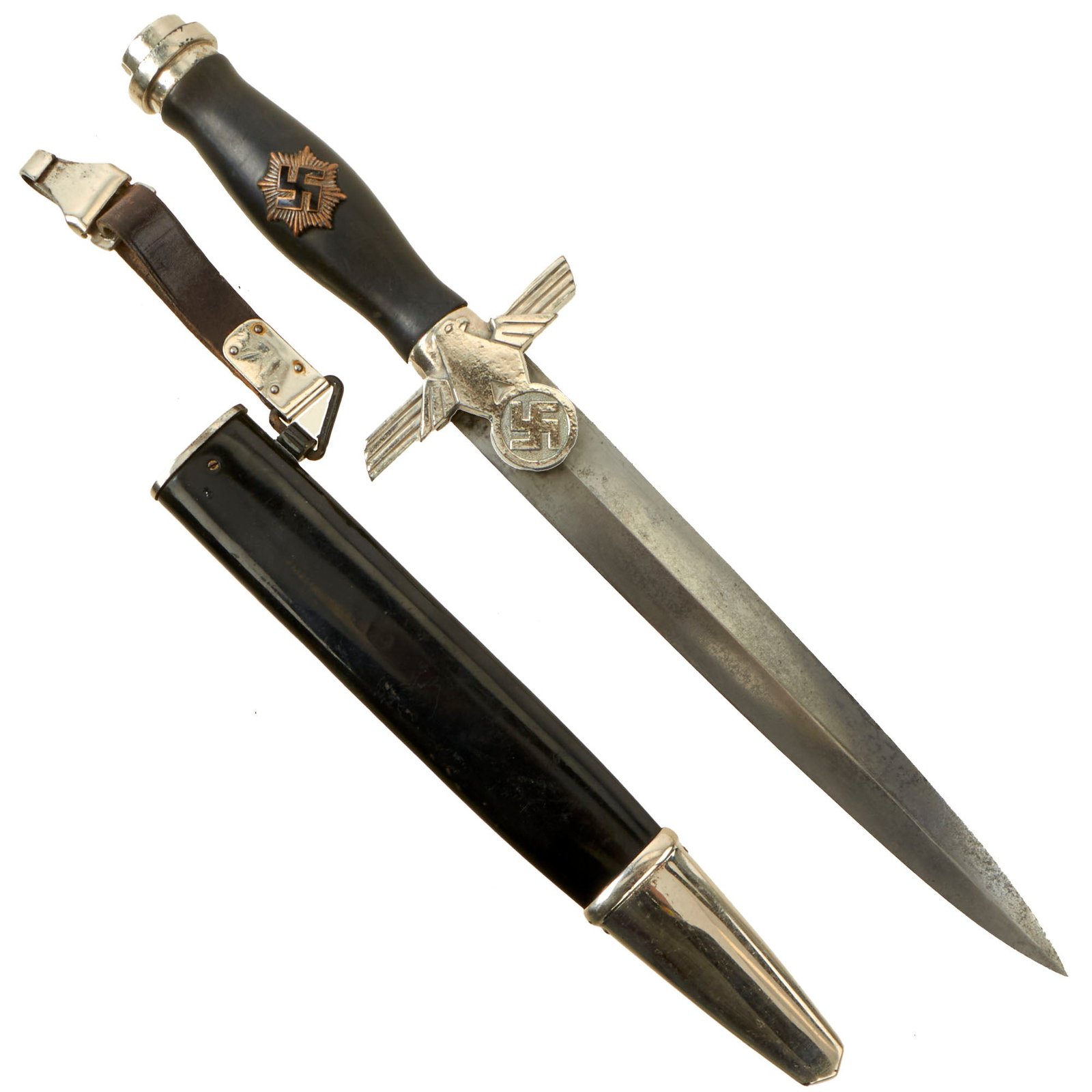 Buy Original German WWII 2nd Model Enlisted Man's RLB Dagger by KRONECK Ernst Erich Witte of Solingen with Scabbard and Hanger | Original Firearms Antique For Sale