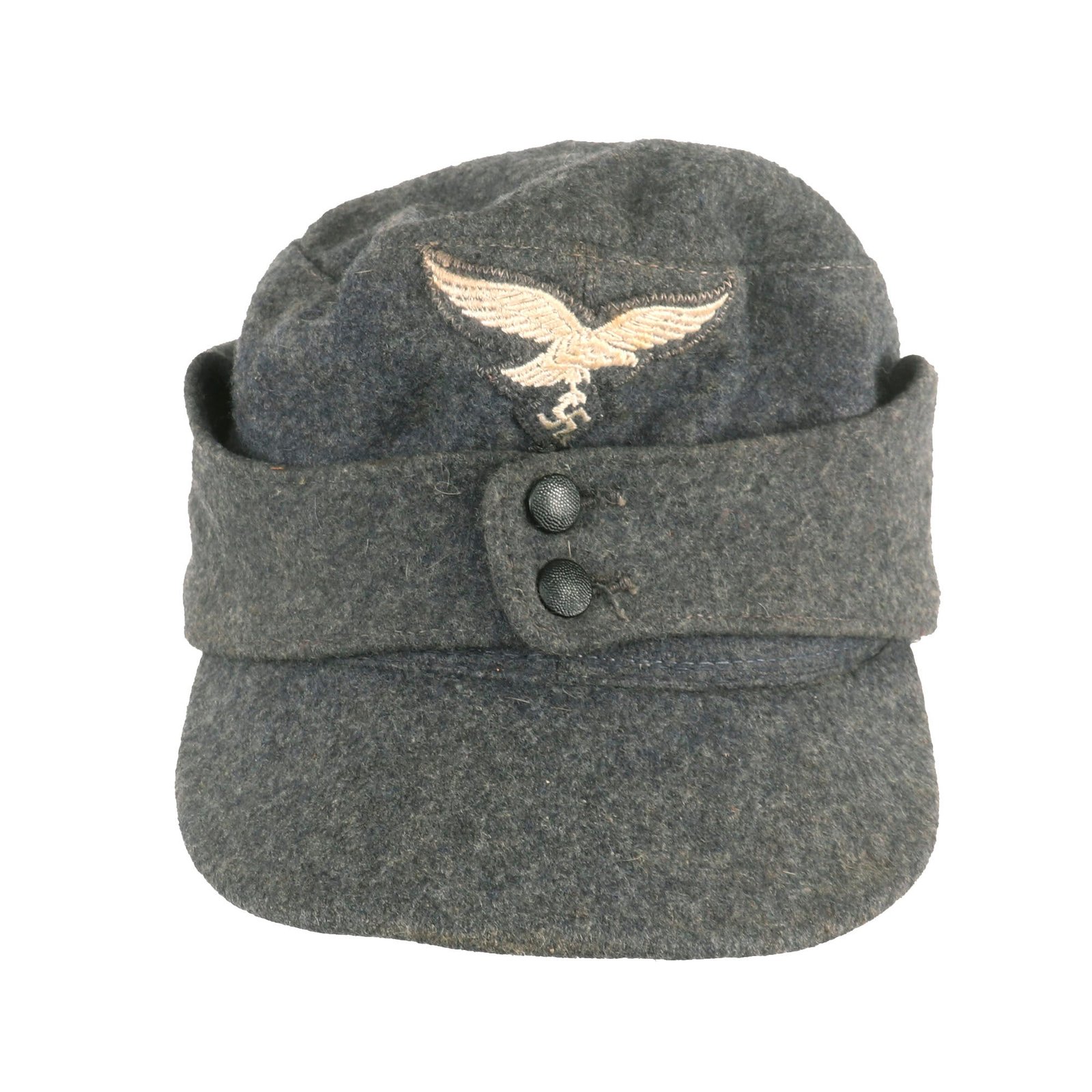 Buy Original German WWII 1944 Dated Luftwaffe M43 Einheitsmütze Wool Field Cap with RBNr. Markings - size 57cm | Original Firearms Antique For Sale
